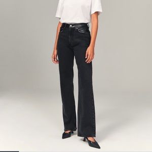 Mixed Fabric High Rise 90s Relaxed Jean Abercrombie NWT